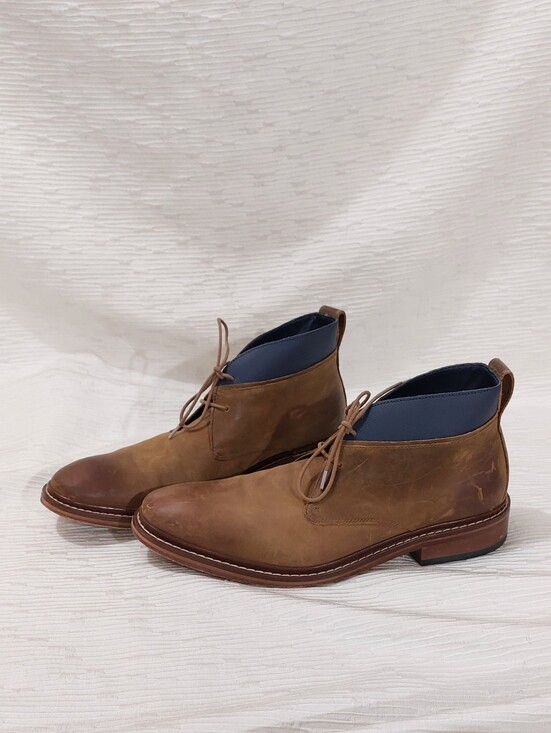 Cole Haan Other - Cole Haan Brown Leather Chukka Boots with Navy Collar Size 9